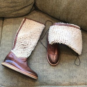 Eterhur leather and fur boots